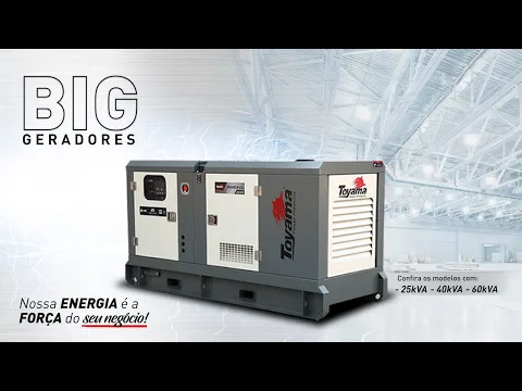Gerador de Energia a Diesel Cabinado 30 Kva 220V com AVR TDMG25SE3D-ATS Toyama