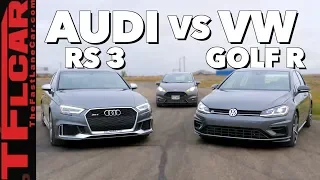 Gameshow: Is a VW Golf R Faster Than a Ford Fiesta ST...No Make That a Audi RS 3? Ep.12