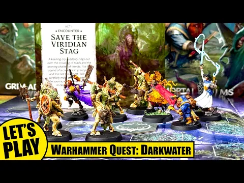 WARHAMMER QUEST DARKWATER Solo Playthrough | Act I Session 2 - Save the Viridian Stag