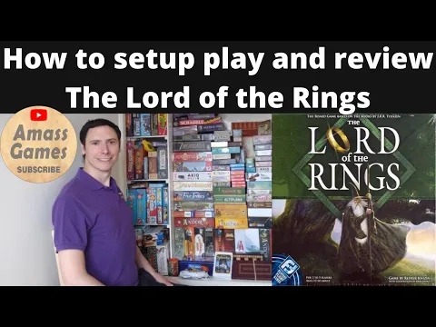 The Lord of the Rings - how to setup, play and review board game by Reiner Knizia * AmassGames * 4K
