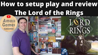 The Lord of the Rings - how to setup, play and review board game by Reiner Knizia * AmassGames * 4K
