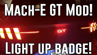 Light up Mach-E GT emblem install (Upgraded V2 from EV-Vida)