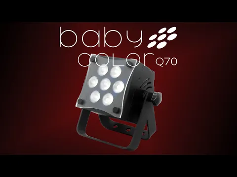 Product video thumbnail for Mega Lite Baby Color Q70 RGBW LED Light - White
