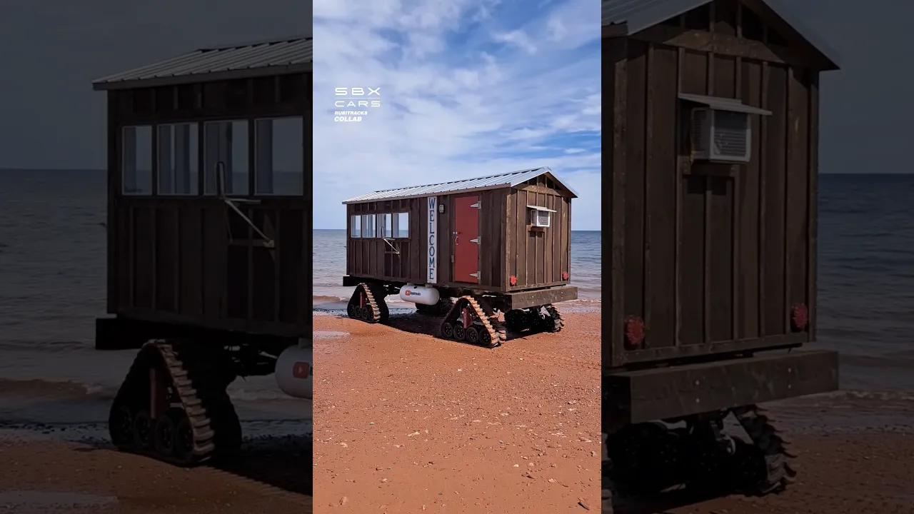 Motorized Beach House! 🏖️ #beach #cars #home