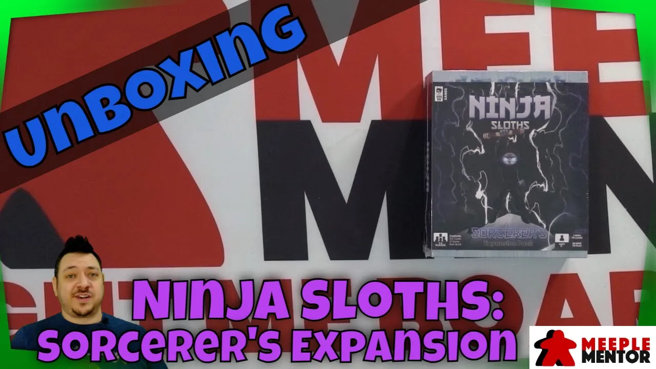 Meeple Mentor Unboxes Ninja Sloths: Sorcerer's expansion