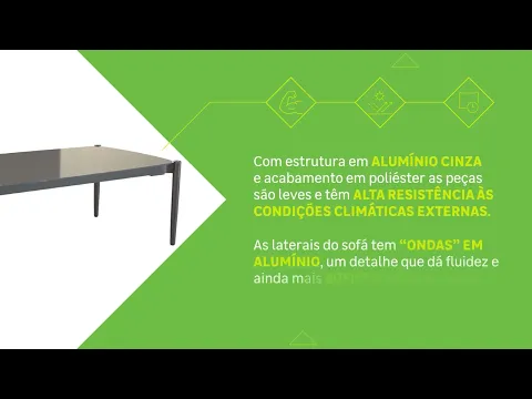 Conjunto para Jardim Alumínio Henio 4 peças Cinza Naterial