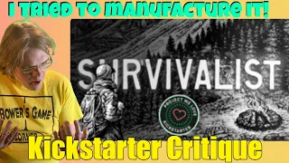 Survivalist: The Ultimate Game of Wilderness Survival (B-) Kickstarter Critique Review