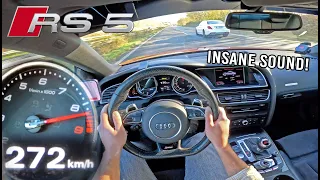 AUDI RS5 V8 *STRAIGHT PIPED* is 8500RPM MADNESS on UNLIMITED AUTOBAHN