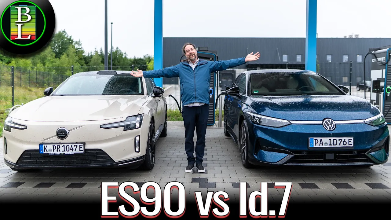 VW ID.7 Pro vs Volvo ES90 - Consumption & Charging Comparison