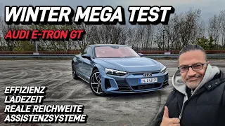 Audi e-tron GT "Winter" Mega Test! Reale Reichweite - Ladezeit - Verbrauch. #elektroauto