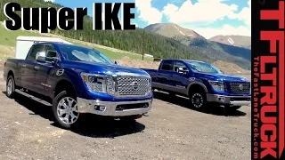 2016 Nissan Titan XD Gas V8 vs Diesel V8 vs Super Ike Gauntlet Review: Battle of the Titans