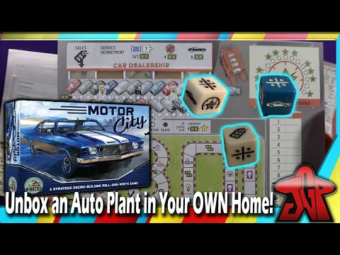 Motor City roll-and-write unboxing and overview with The Bobs and Certification expansions