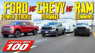 Chevy vs Ford vs Ram: There Is One Clear Winner! Denver 100 Towing MPG Loop