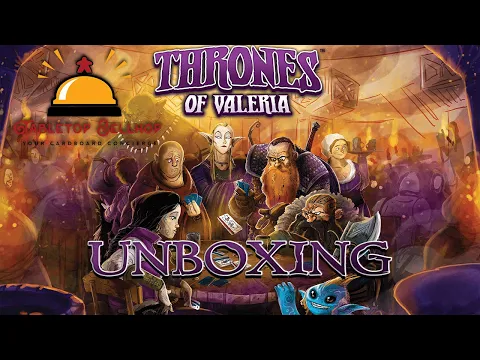 Thrones of Valeria Unboxing, a small box six player trick taking card game in the Valeria universe