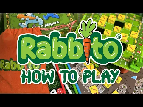 Rabbito - how to play in 4 minutes - a wooden bunny board game for pushy rabbits for 2-4 players