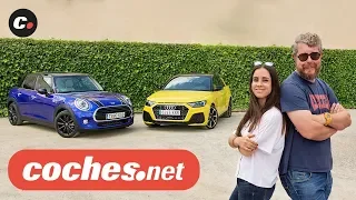 Audi A1 Sportback vs MINI Cooper | Prueba Comparativa / Test / Review en español | coches.net