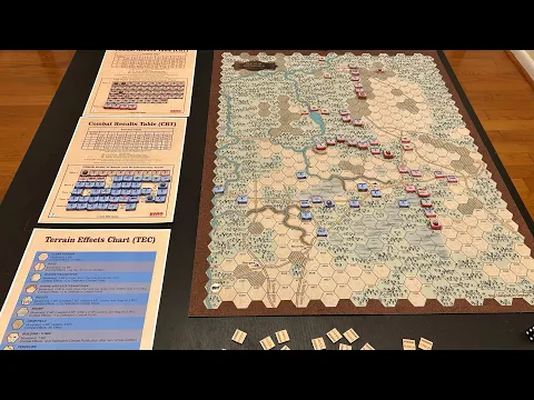 Battle of Bentonville Board game play thru turns 1-5 a BMG game printed by Blue Panther