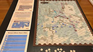 Battle of Bentonville Board game play thru turns 1-5 a BMG game printed by Blue Panther