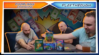 Doomlings + Expansions | PLAYTHROUGH | 3 Player | Titanic Strength