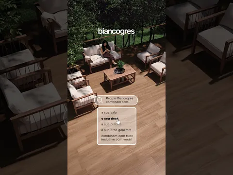 Porcelanato Amadeirado Acetinado Borda Reta Externo 26x106cm Bosco caramello Biancogres