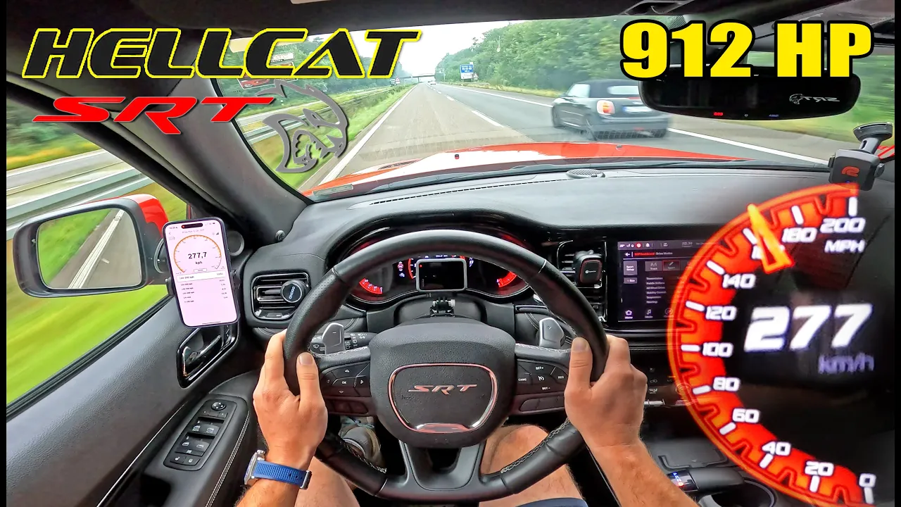 912HP DODGE DURANGO HELLCAT | 277KMH / 173MPH on GERMAN AUTOBAHN