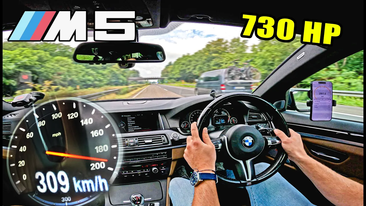 730HP BMW M5 F10 is WILD & FAST on the UNLIMITED AUTOBAHN!