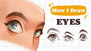How I DRAW EYES step by step | Mistakes & tips | Procreate | 👽 How I DRAW EYES step by step | Mistakes & tips | Procreate | 👽