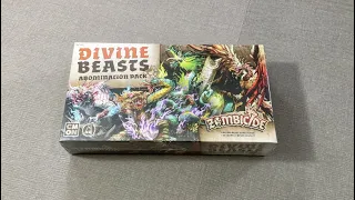 The Discriminating Gamer: Zombicide: White Death - Divine Beasts unboxing with Ray