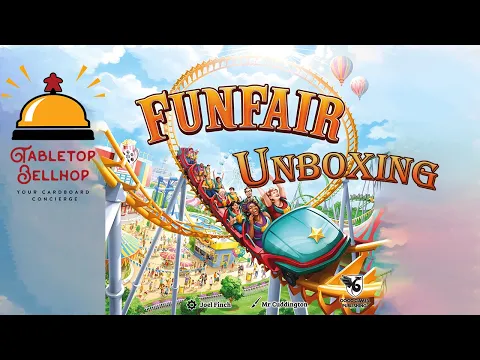 Board Game Unboxing: Funfair, boardgame about building a theme park (a lighter version of Unfair)