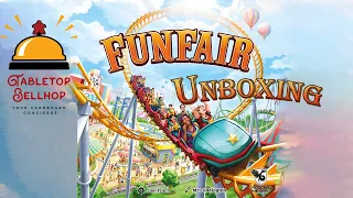 Board Game Unboxing: Funfair, boardgame about building a theme park (a lighter version of Unfair)