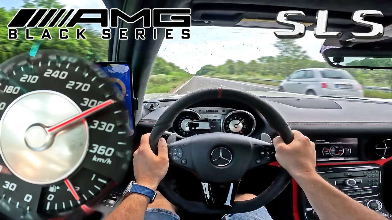 Mercedes SLS AMG BLACK SERIES *300KMH* on UNLIMITED AUTOBAHN