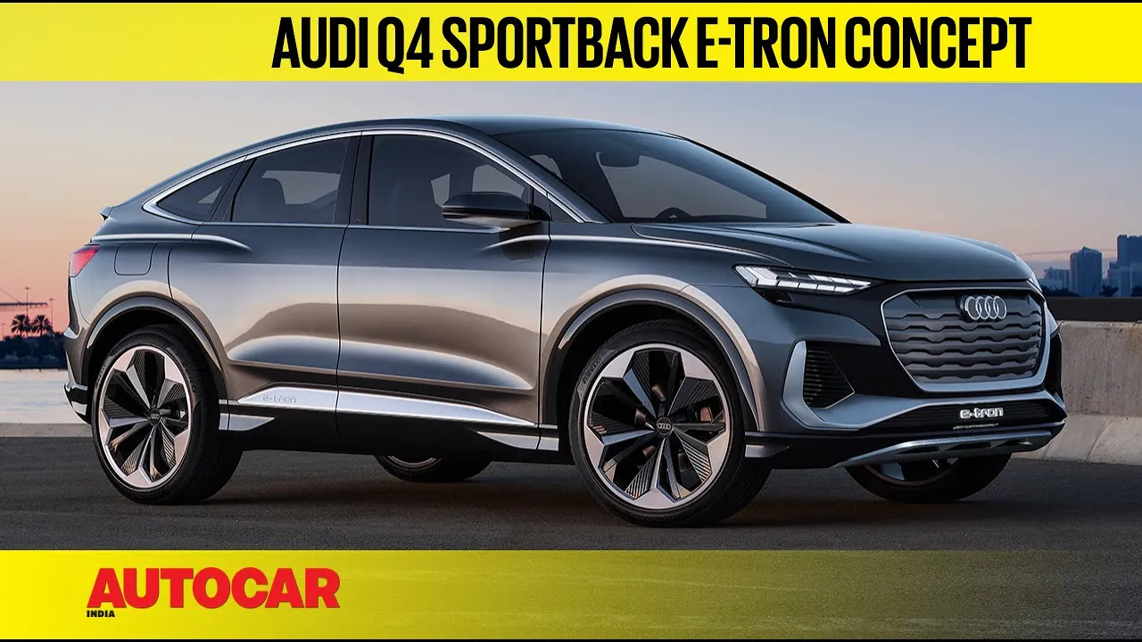 Audi Q4 Sportback e-tron Concept - Sleek Electric Coupe SUV | First Look | Autocar India