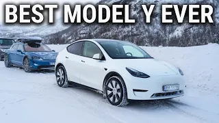 Snowy Mountain Drive a RWD Model Y with the BYD Blade Battery!