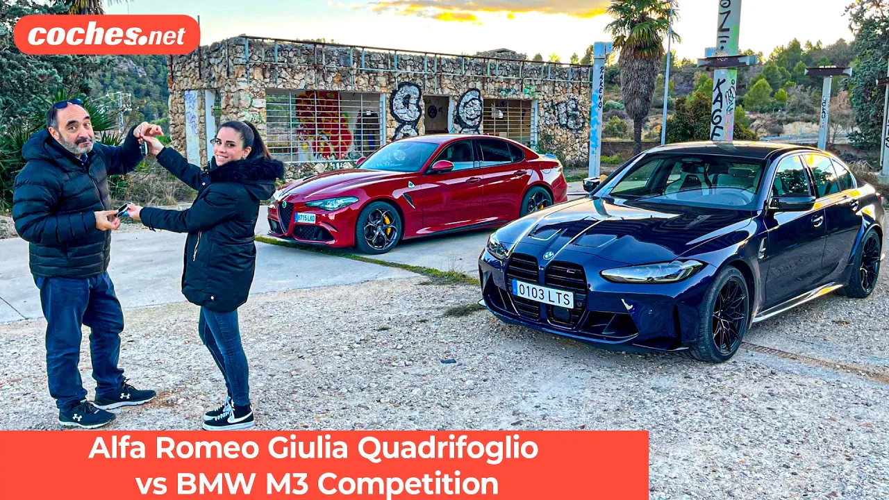 Comparativa Alfa Romeo Giulia QV - BMW M3 Competition xDrive | Prueba en español | coches.net