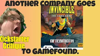 Invincible: Aftermath - Season 2 - Indiegogo Heads to Gamefound - Kickstarter Critique Review