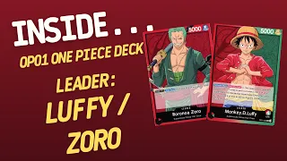 Inside…Luffy / Roronoa DECK - OP-01 One Piece Card Game (4K60fps)