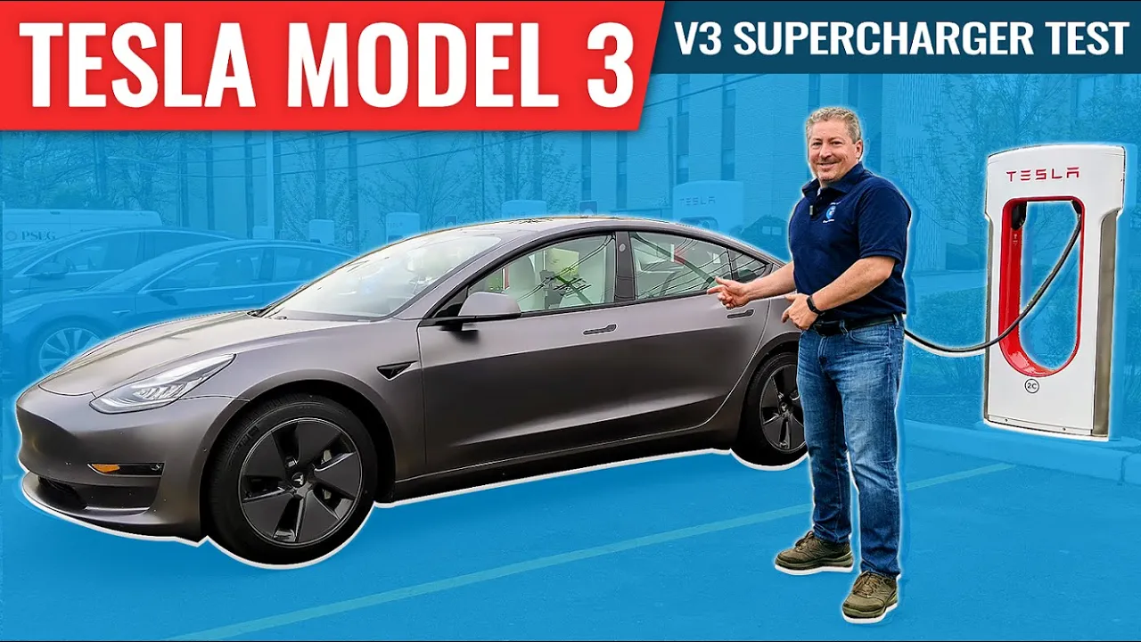 Tesla Model 3 V3 Supercharger Test: How Long Does It Take To Charge?