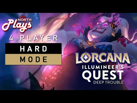 Disney Lorcana Illumineer's Quest: Deep Trouble 4 Player Gameplay | HARD MODE