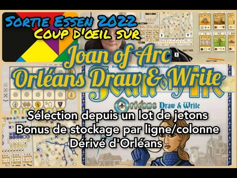 Essen 2022 : Joan of Arc, Orléans Draw & Write