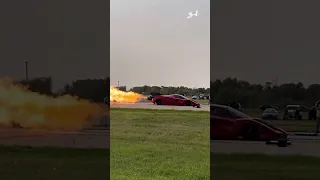 A dad spent 17 years building this twin jet engine-powered Ferrari  🤯