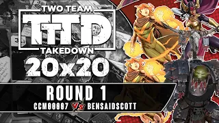 Dice Masters Two Team Takedown: 20 x 20 | Round 1 Gameplay (ccm00007 vs BenSaidScott)