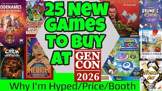 Top 25 Gen Con Board Game Releases to pick up. Including Why I'm Hyped + Prices + Booth Numbers